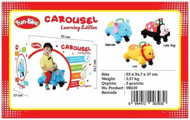 Fun Bike Carousel Fundoh Mainan Anak anak s1