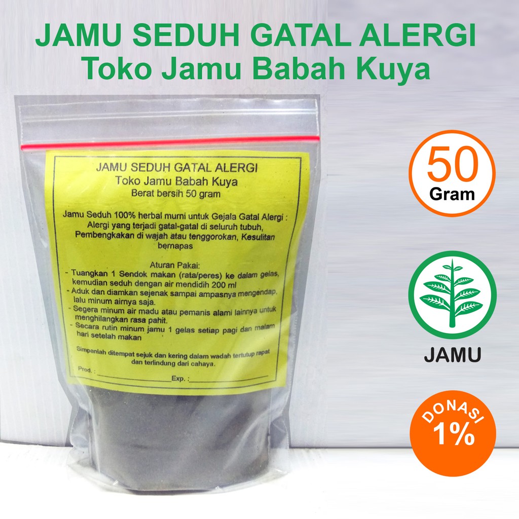 

Gatal-gatal alergi Toko Jamu Babah Kuya Racikan Seduh Serbuk Herbal Alami