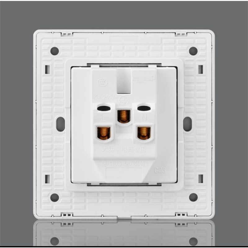 jabra saklar lampu dengan led indicator/stopkontak warna putih 1 way