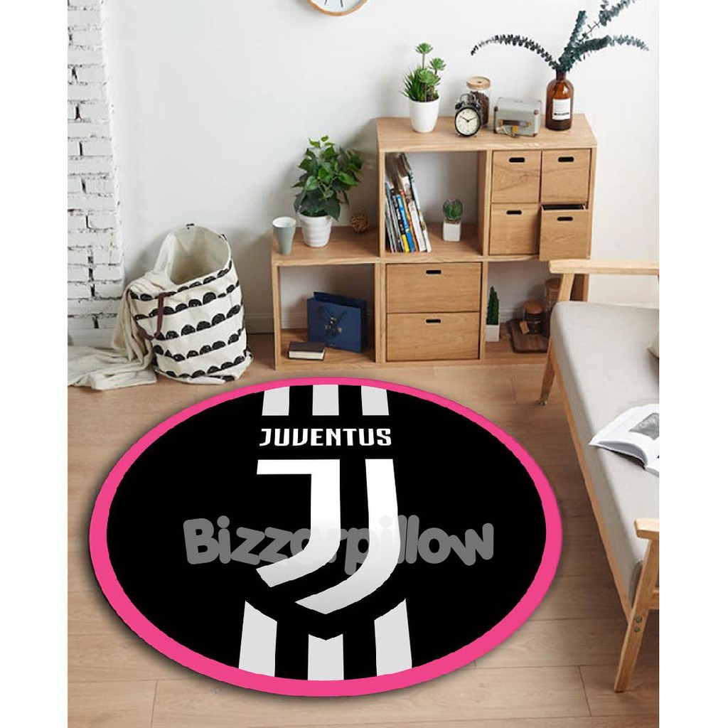 Bizzarpillow Karpet Bulat Motif Bola full Printing BZ295