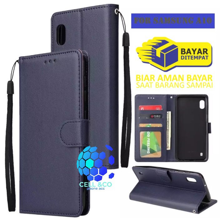 Flip cover SAMSUNG A10 Flip case buka tutup kesing hp casing flip case leather wallet