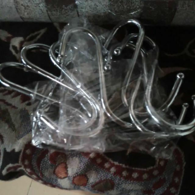 4 Pcs Hanger Gantungan Hook S Krom Stainless ( Pengait Bentuk S)