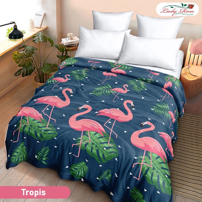 Selimut Ladyrose Motif Karakter Kartoon || Doraemon || Hellokitty || united || PSG || London || Seli