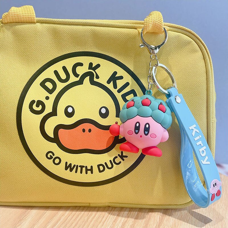 Gantungan Kunci Desain Kartun Anime Waddle Dee Doo Kirby Warna Pink Untuk Tas Wanita