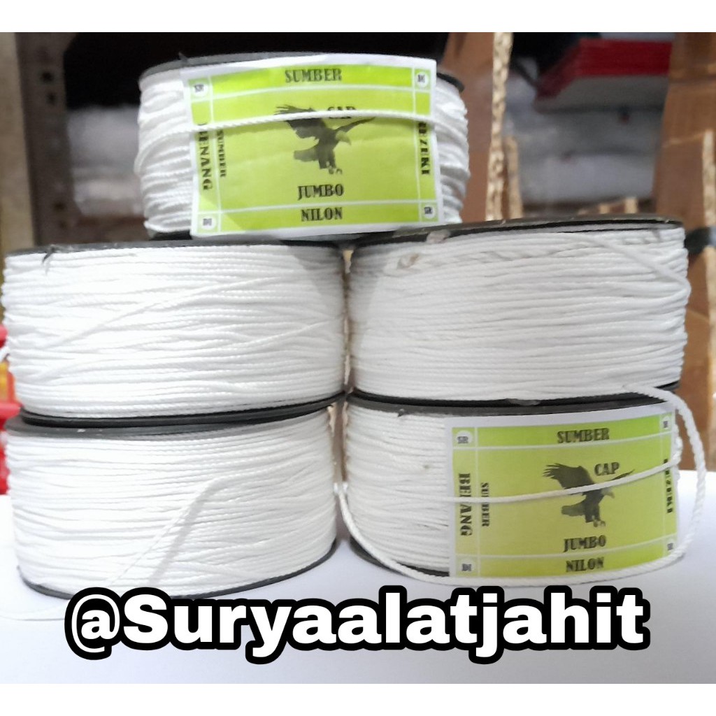 Tali Nilon/Tali YoYo +/-40grm putih =rp.5.000/1Rol