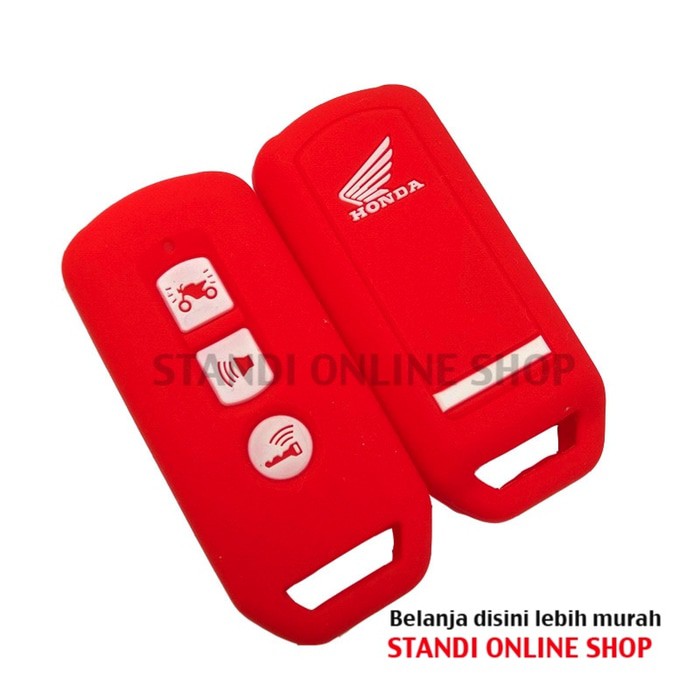 Kondom Remote Silikon Cover Honda All New PCX LED INDONESIA Merah