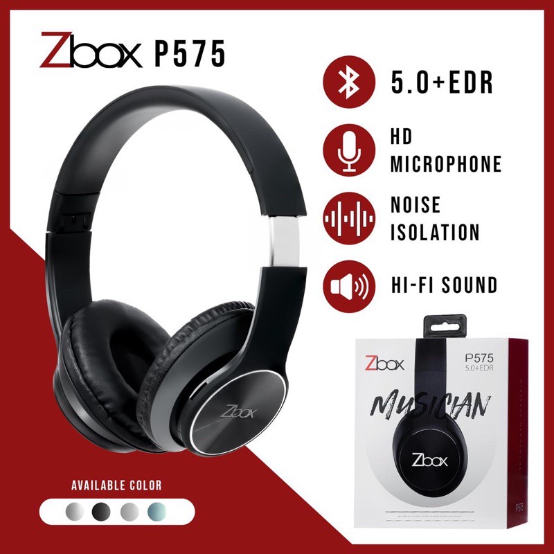 Headphone Zbox P575 Headphone Bluetooth Zbox P575 Musician (Garansi Suara ngebass)