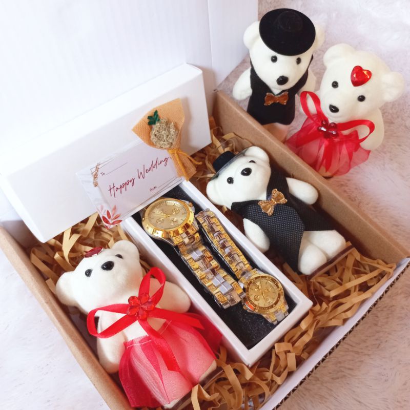 Hampers Wedding Jam Tangan Couple hadiah pernikahan,anniversary,dll