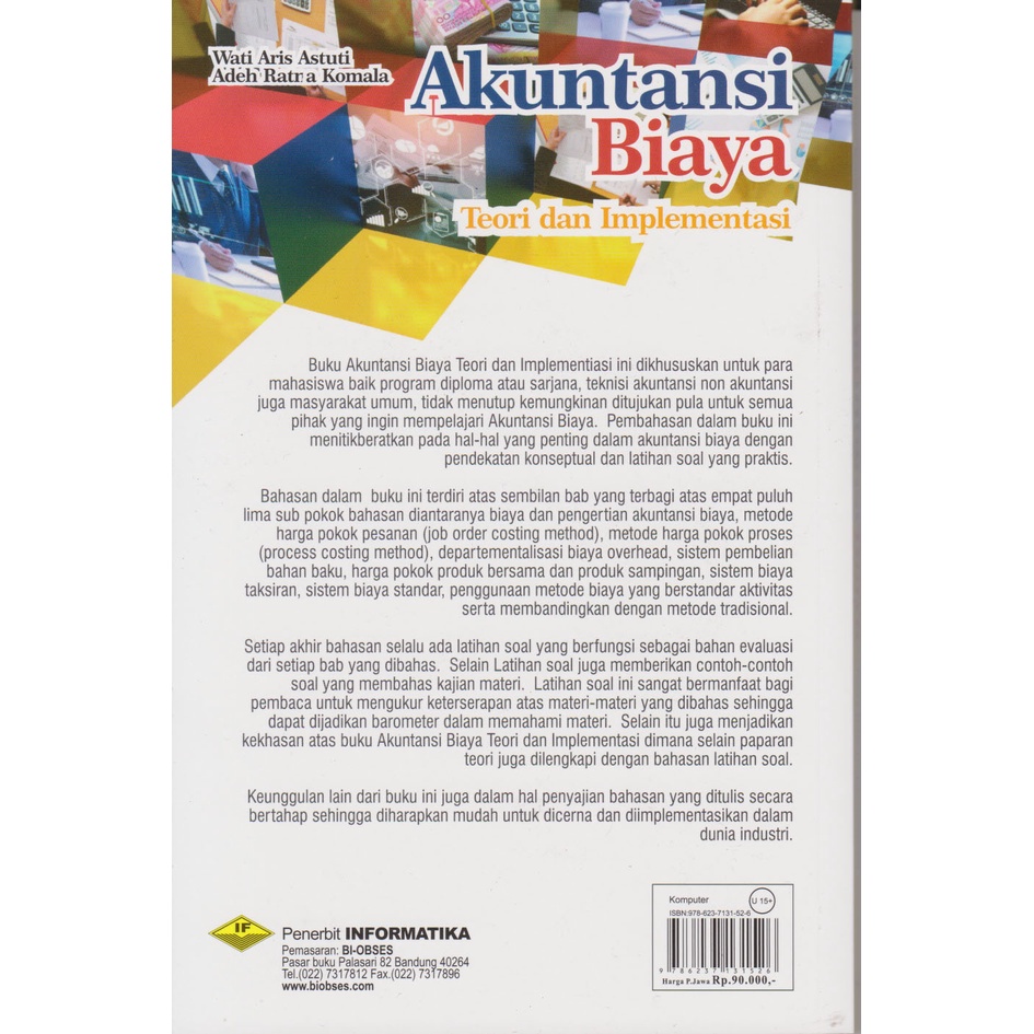 [Termurah] BUKU AKUNTANSI BIAYA TEORI DAN IMPLEMENTASI-1