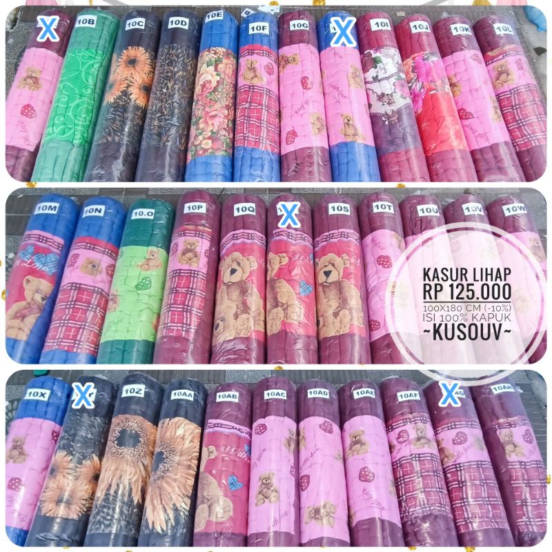 kasur lihab kasur lihap kasur palembang kasur kapuk gulung  khusus gosend grab bluebird shopee xpres