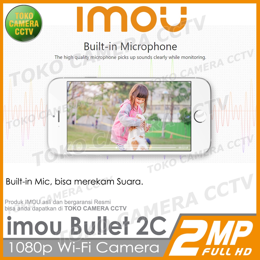 IMOU BULLET 2C 2MP CCTV WIFI KAMERA IP CAMERA WIRELESS OUTDOOR