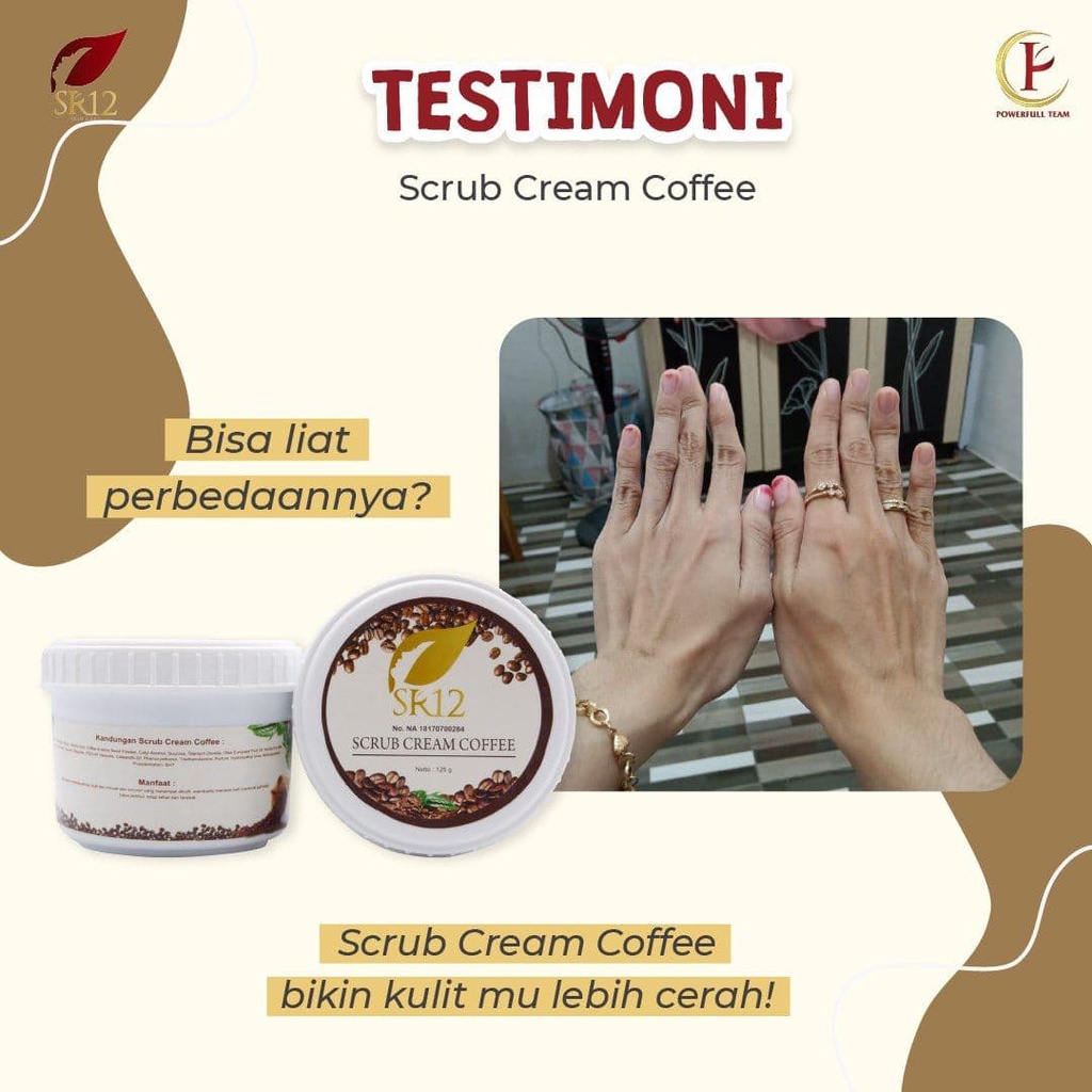 SCRUB CREAM COFFEE / SABUN COFFE SR12/ LULUR BADAN KOPI SCRUB