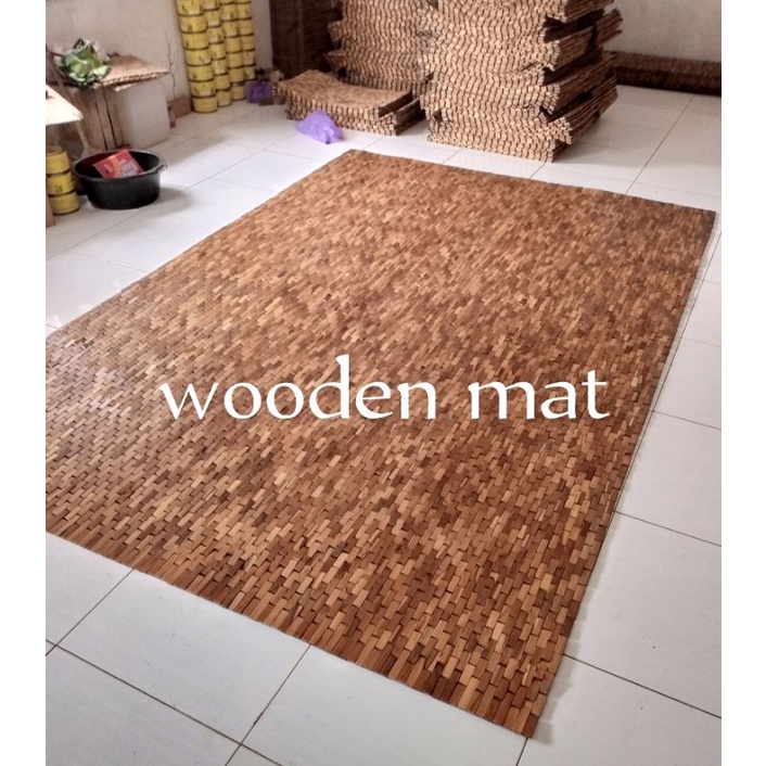 Tikar Bahan Kayu Jati Super Karpet Kayu Jati Super