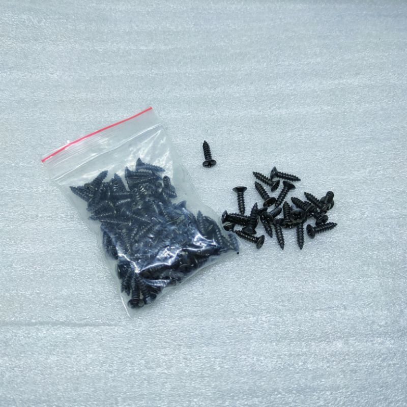 Paket Skrup Gitar Pickguard Screw Cover Hitam