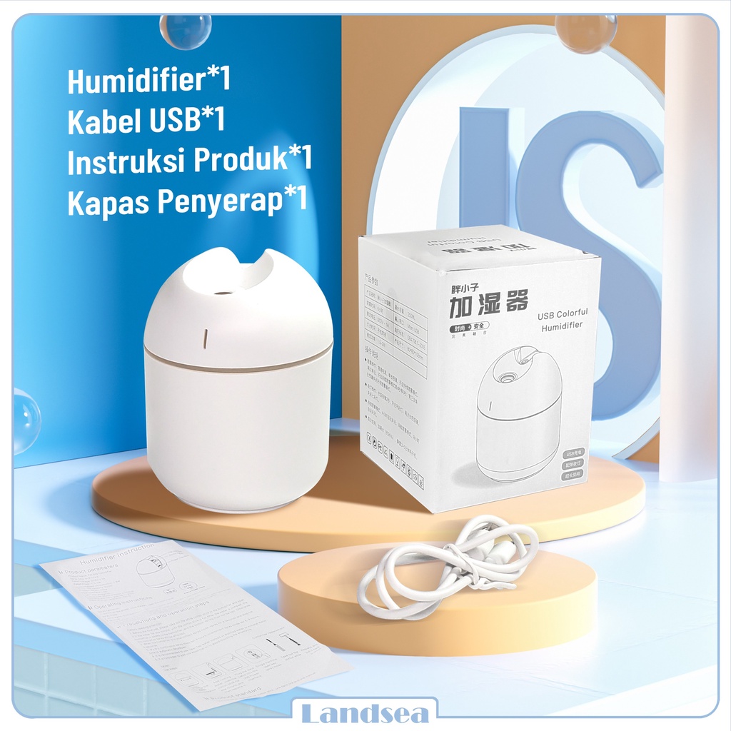 Landsea Humidifier Air 250ml Diffuser Aroma - Pelembab Udara - Terapkan ke Essential oil