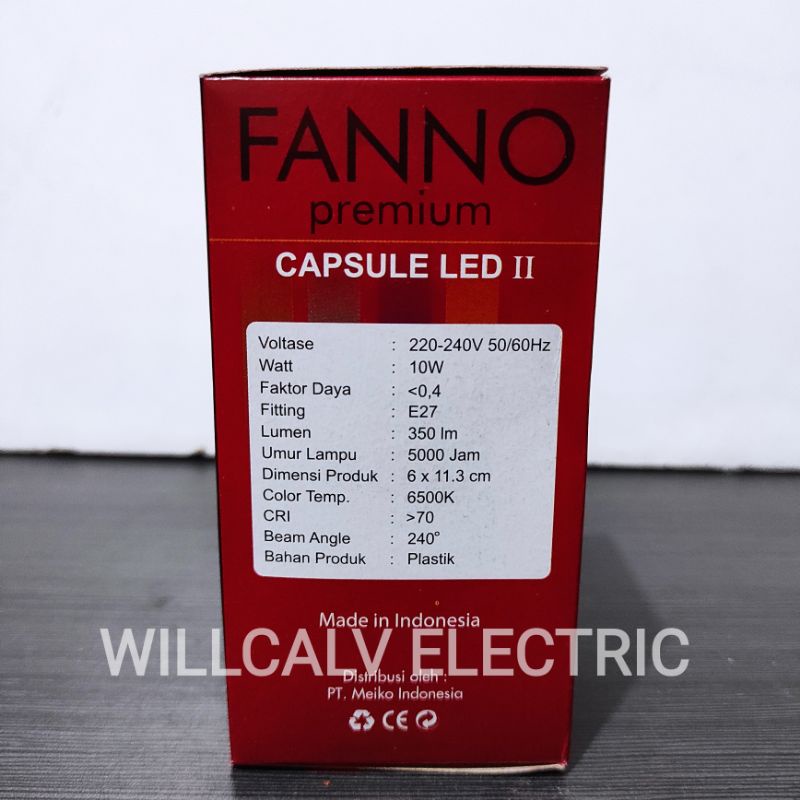 LAMPU LED KAPSUL / TABUNG 10W 10 WATT CAHAYA PUTIH