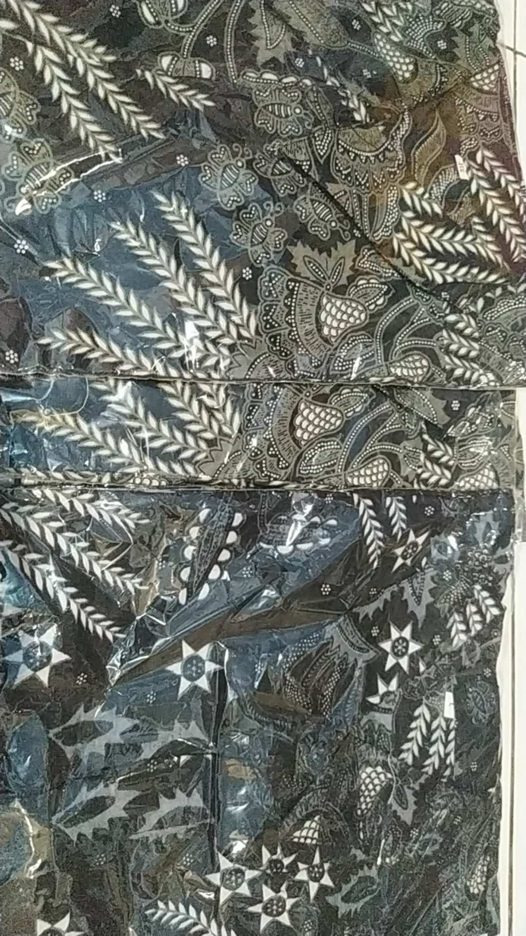 Nabila Batik Jumbo M / 10xl Kemeja Lengan Pendek Motif Manggar Abu Murah Batik Jumbo