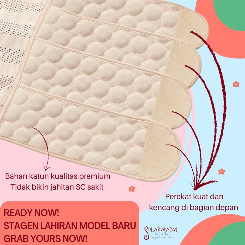 stagen lahiran pasca sc caesar sesar normal korset corset nifas melahirkan newborn new mom maternity untuk penampilan singset pemakaian kencang kokoh bahan katun polyester kualitas premium