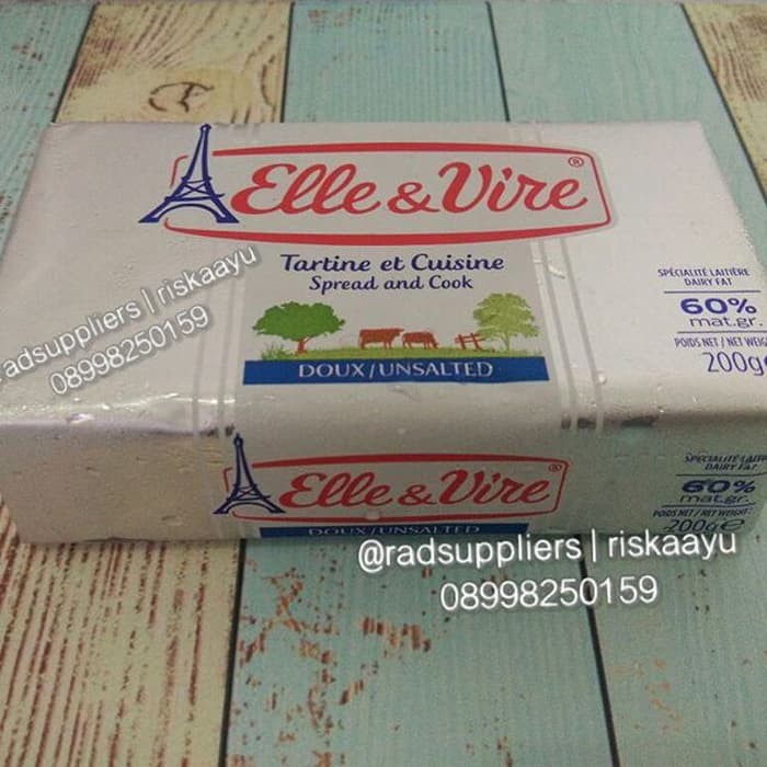 

SUS-299 Unsalted Butter 60% Fat- New Product Butter Elle&Vire..!