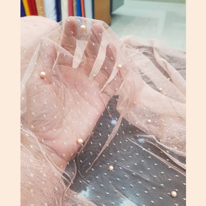 Tille Mutiara polka dot tulle