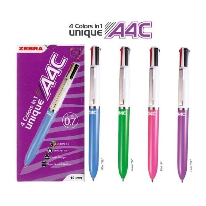 

Pulpen Zebra 4 Warna A4C Unique Pen Zebra