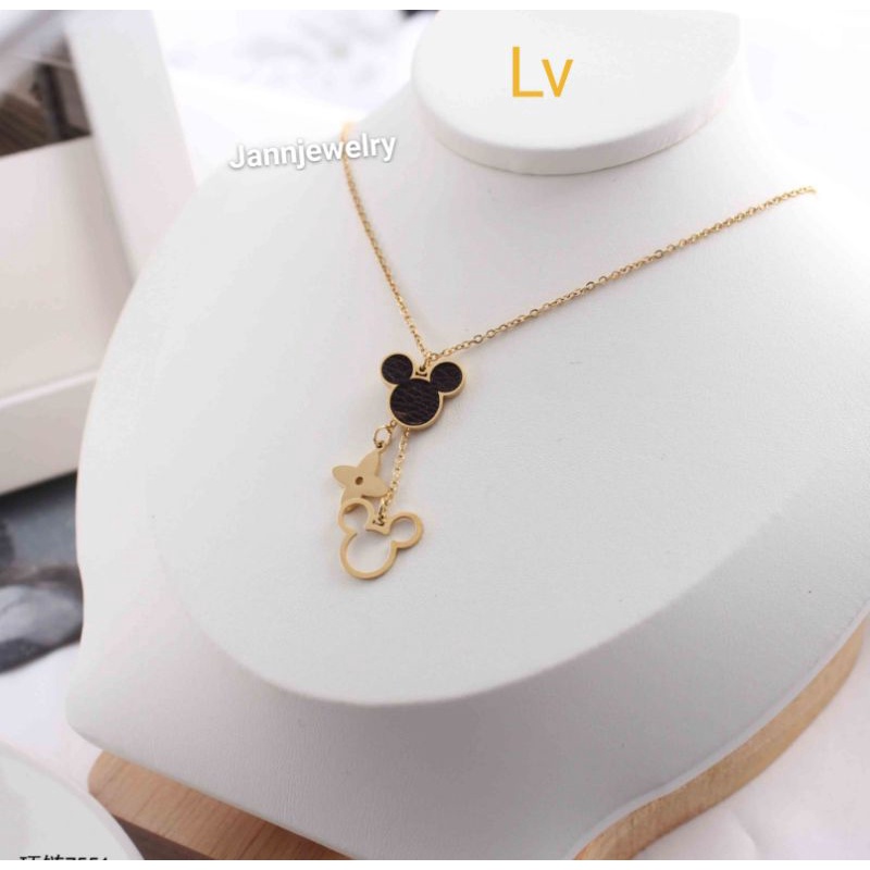 Kalung Mickey Nori Titanium Anak &amp; dewasa Anti Karat &amp; Alergi MM