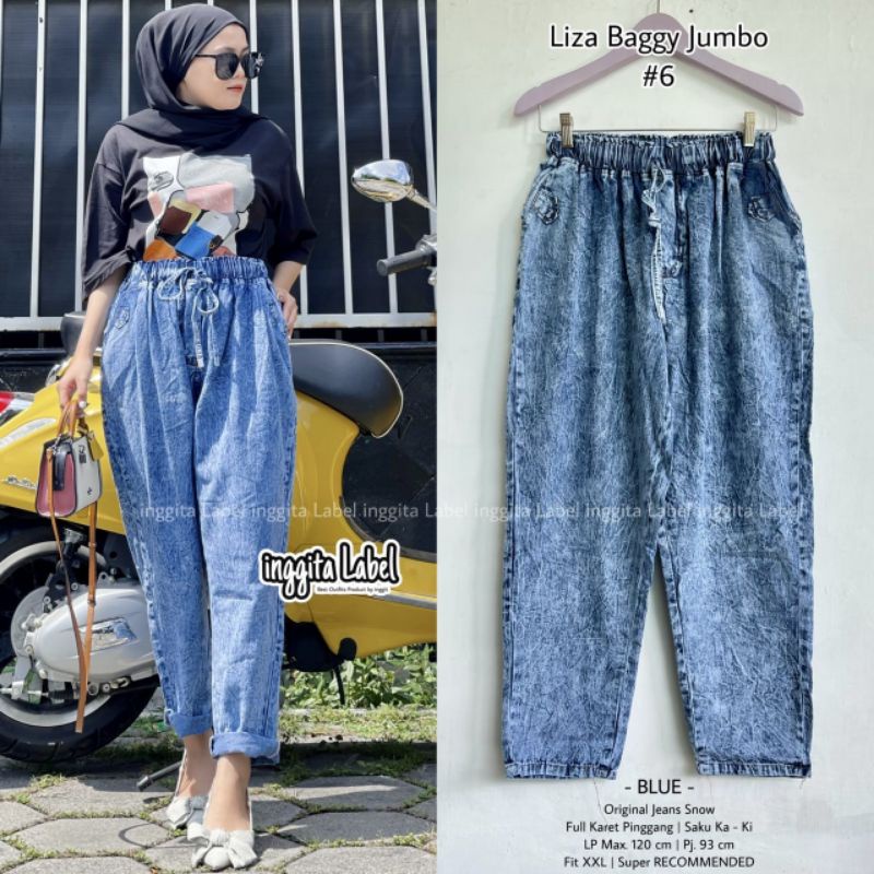 LIZA BAGGY JUMBO #6 BY INGGITA LABEL (BAGGY JEANS JUMBO) Celana jeans wanita