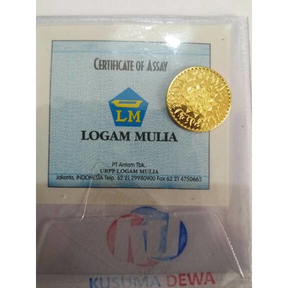 koin dinar antam logam mulia 22 karat  2.13gr