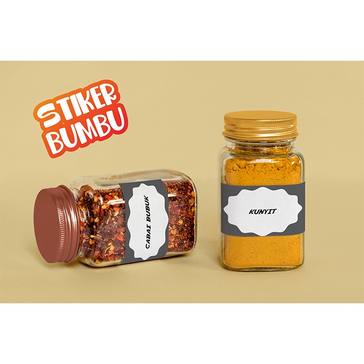 

stiker bumbu dapur | stiker bumbu | stiker garam | sticker 204