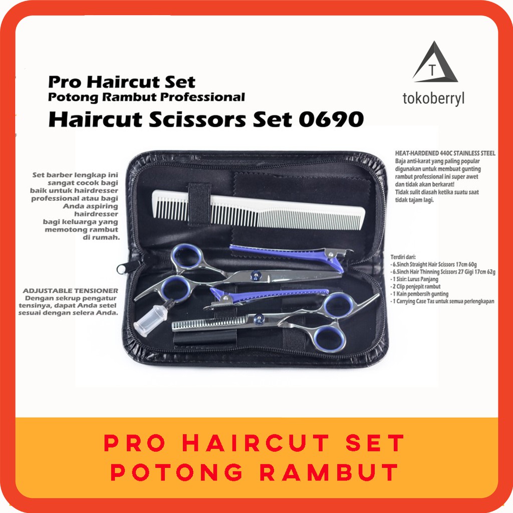 Jual Pro Haircut Set Potong Rambut Professional Haircut Scissors