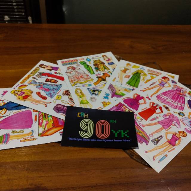 BK Boneka Kertas MINI biasa 1lembar. Mainan BP Bongkar Pasang Papper Doll Dress Up. MURAH.