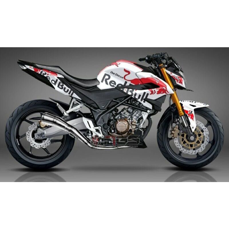 Decal Sticker CB 150 R New Full Body Red Bull - Sticker Honda Cb 150r Stiker cb 150 r v3 fullbody