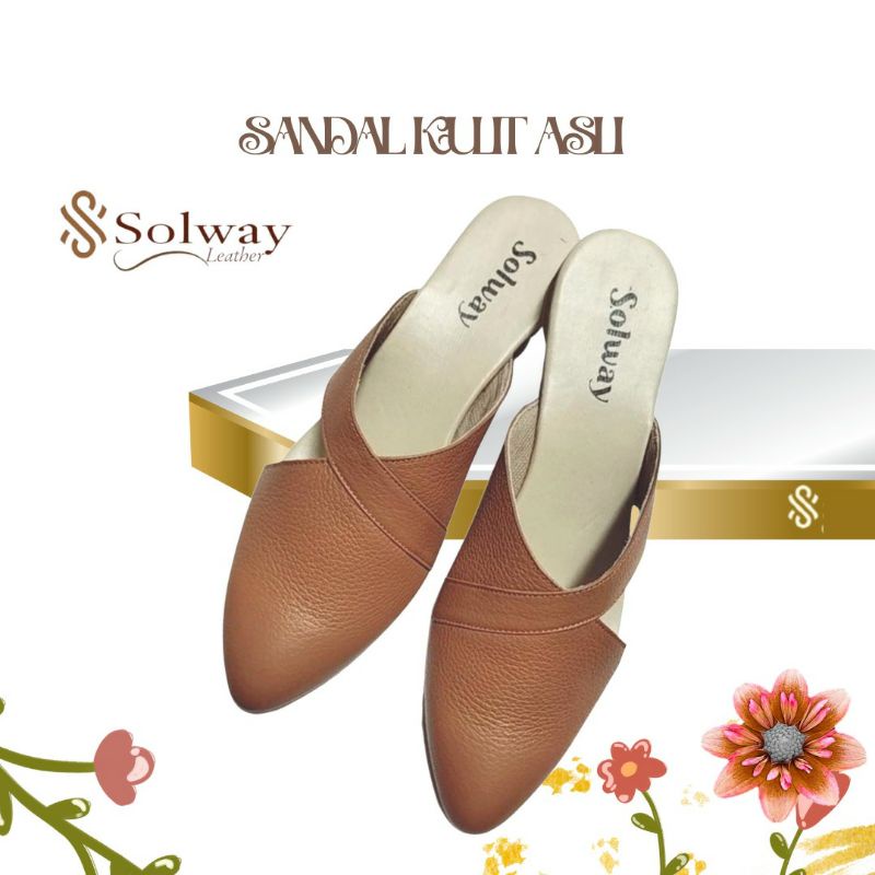 Sandal kulit wanita sandal kulit asli sandal sepatu kulit original SW 006