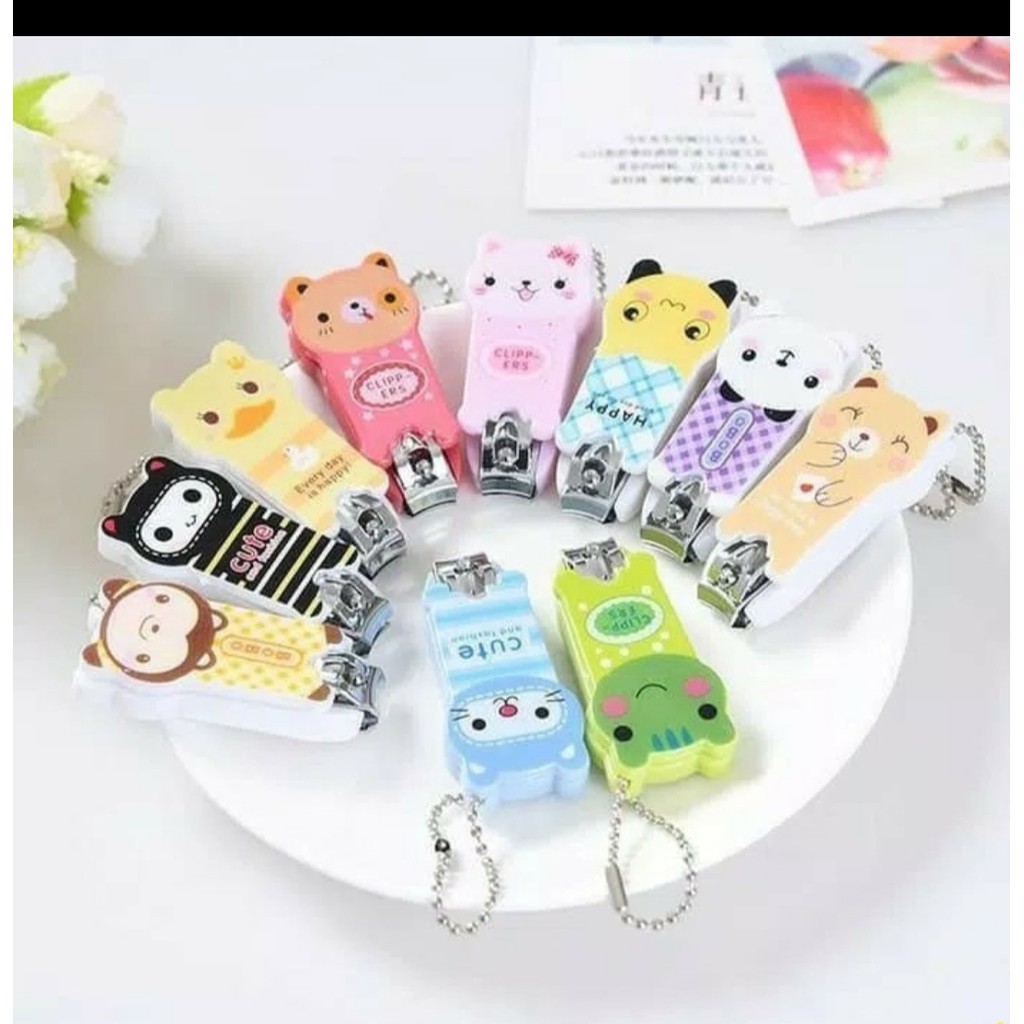 Souvenir GUNTING KUKU KARAKTER Pororo Cute Nail Clippers Animal Korea Unik