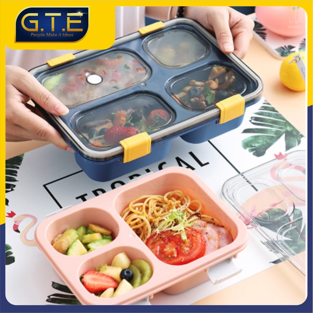 GTE | KOTAK BEKAL BERSEKAT | KOTAK BEKAL MAKAN 3 SEKAT | LUNCH BOX | BPA FREE | ANTI BOCOR