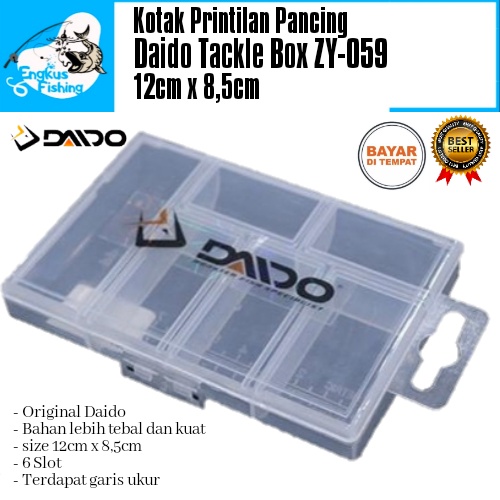Kotak Kail Pancing Daido Tackle Box ZY-059, ZY-052, ZY-014 &amp; ZY-053 Banyak Slot Berkualitas Murah - Engkus Fishing
