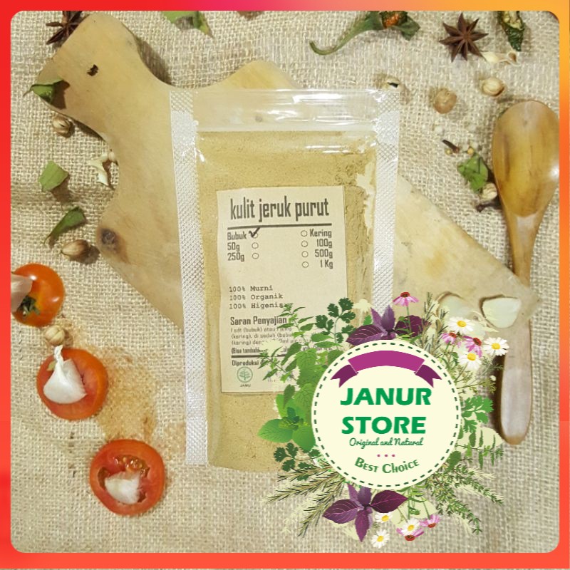 

KULIT JERUK PURUT BUBUK 500 GRAM - Citrus Hystrix - MURNI - JSR - REMPAH - PREMIUM QUALITY