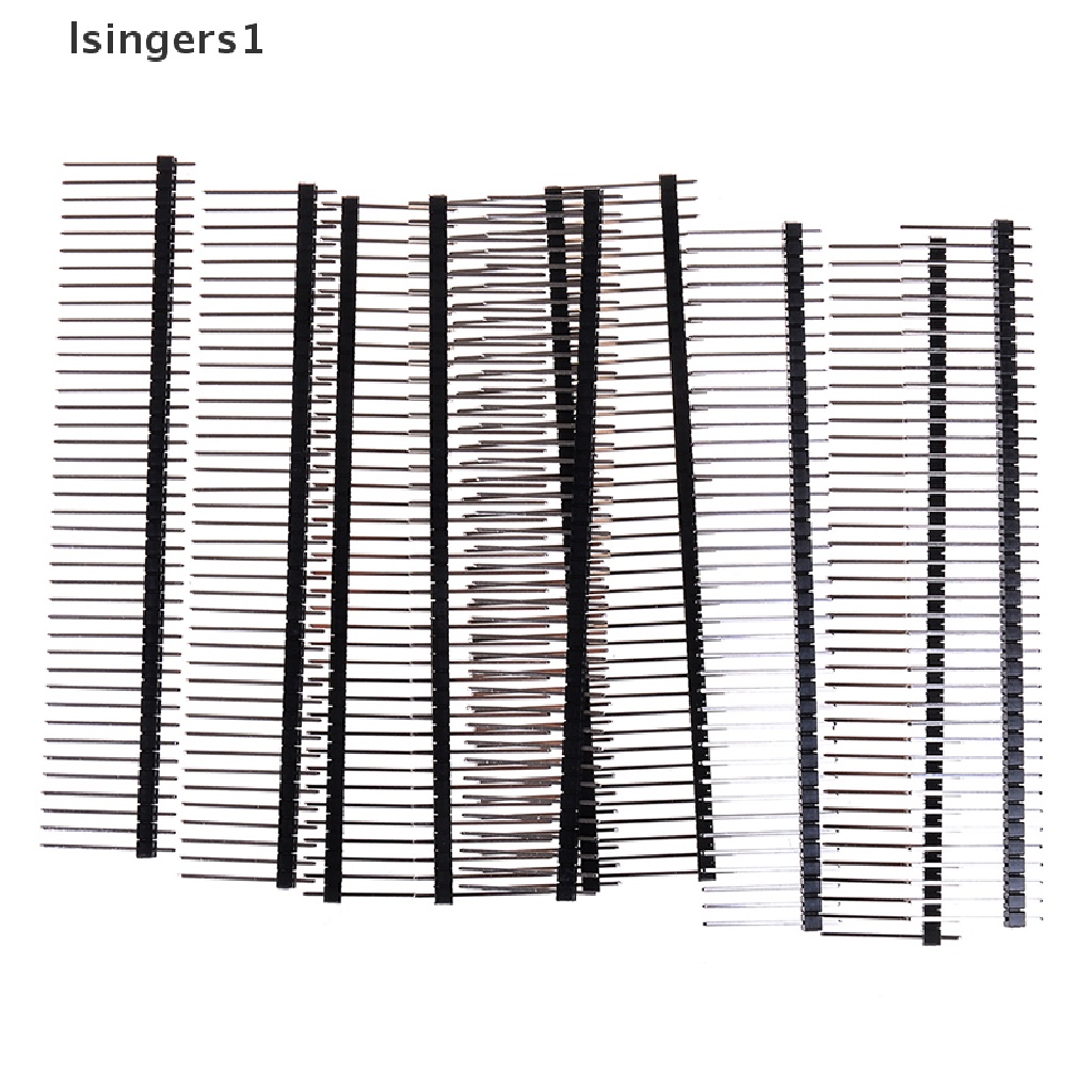 (lsingers1) 10pcs header pin Satu Baris 1x40 40 pin 2.54mm 1x40 Tinggi Panjang