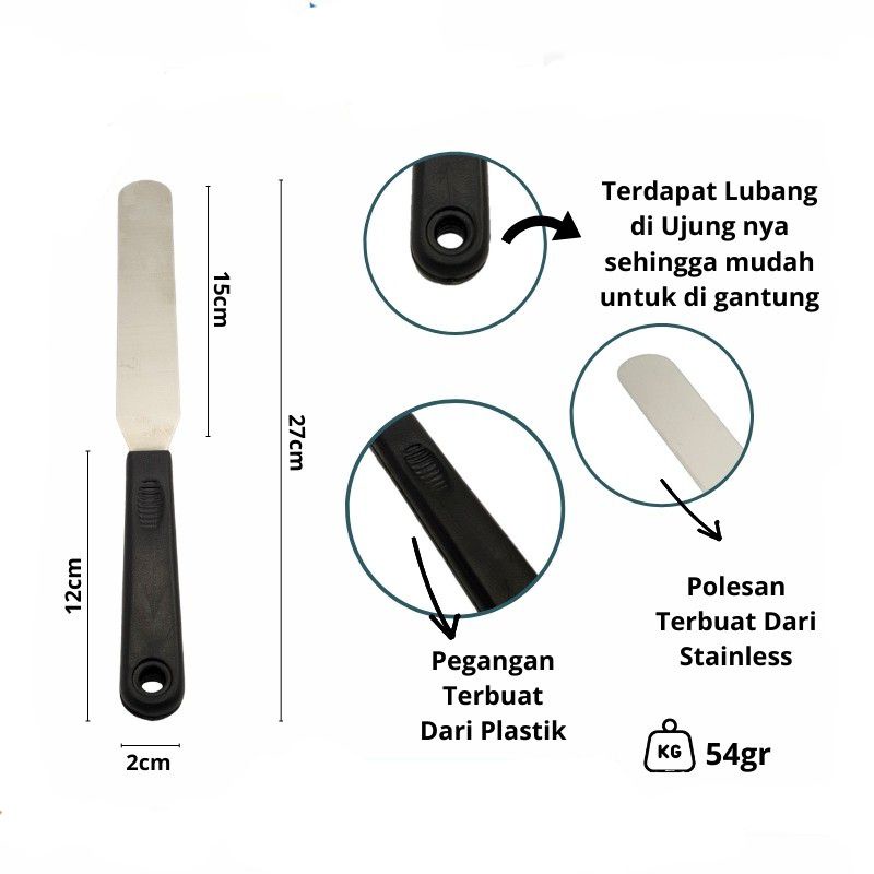 Spatula penghalus kue butter cream /pemotong kue