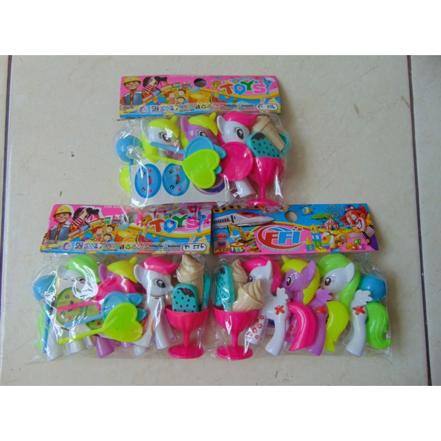 Mainan Kuda Poni Plastik Set Ice Cream FI-556