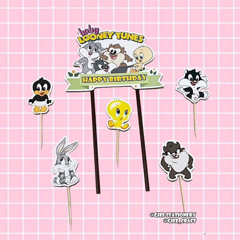 Cake Topper BABY LOONEY TUNES / Topper Kue LOONEY TUNES / Hiasan Kue LOONEY TUNES / BABY LOONEY TUNE