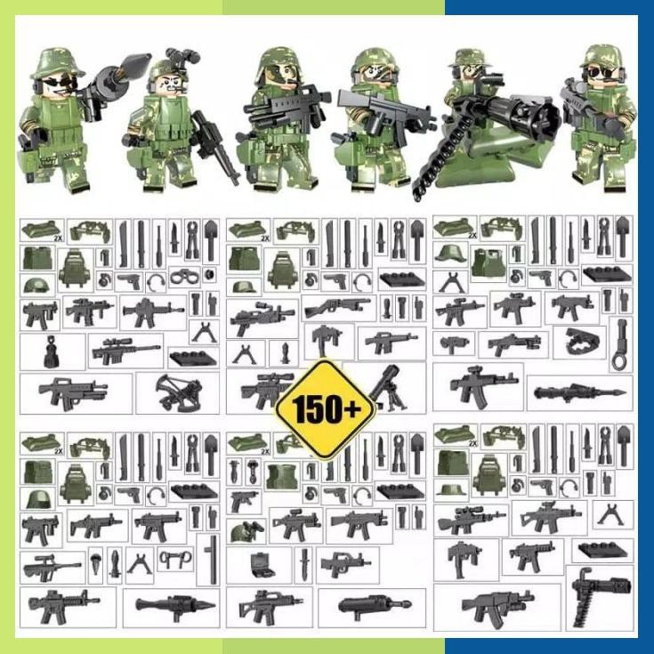 Lego City Army Soldier Swat Minifigures 8 Pcs Set Superhero