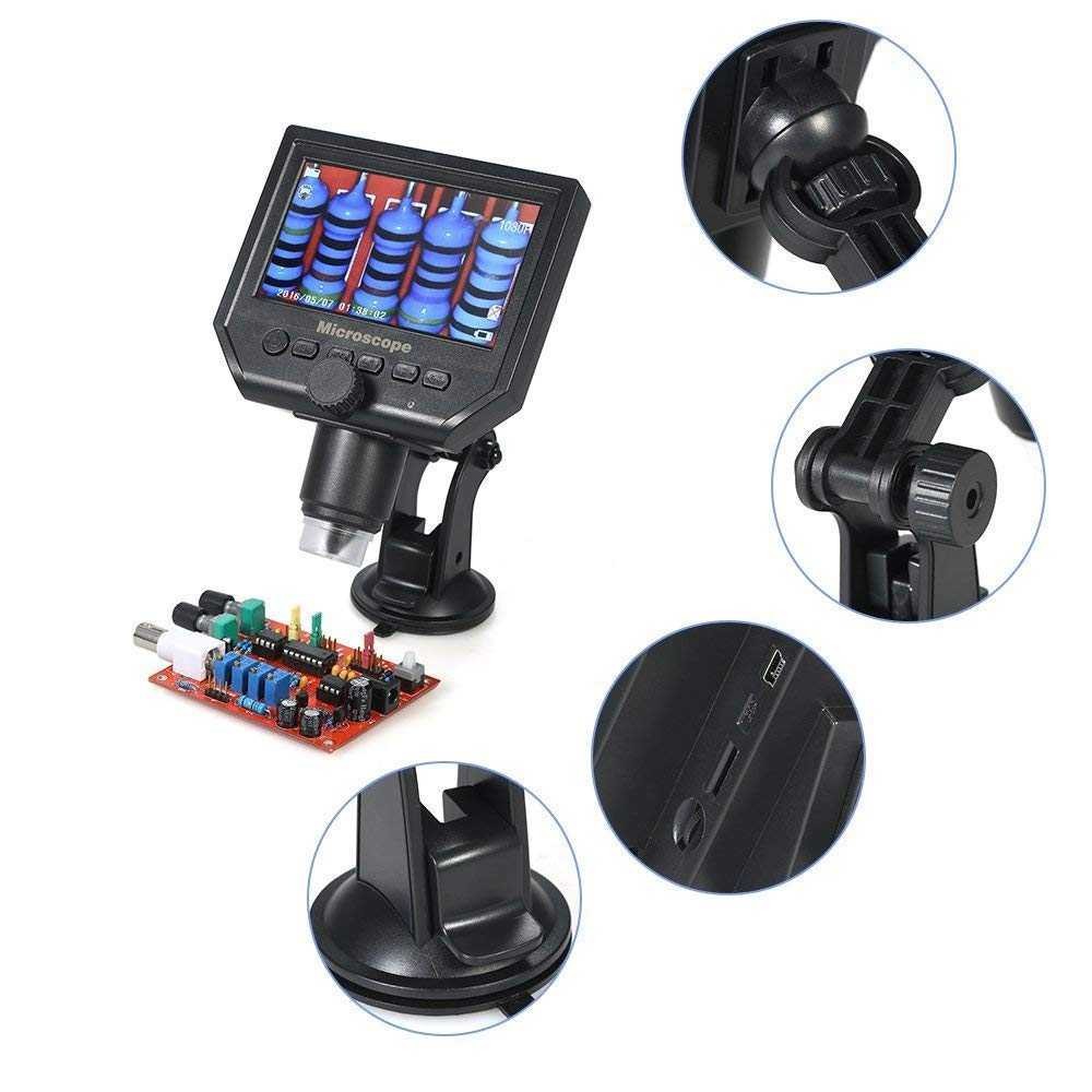 Mikroskop Digital 3.6MP 600X dengan Monitor &amp; Suction Cup Stand - G600