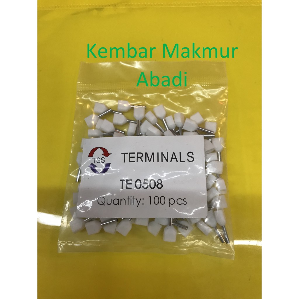 Skun Ferules TWIN 0.5mm / Skun Kabel Ferulles TWIN 0.5mm WHITE TE 0508 / Ferules DOUBLE 0.5mm PUTIH