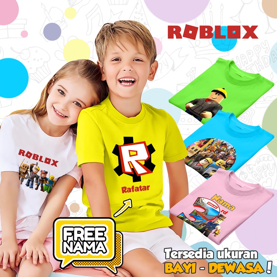 [FREE NAMA!!] Baju Kaos ANAK DAN DEWASA ROBLOX BANYAK MOTIF