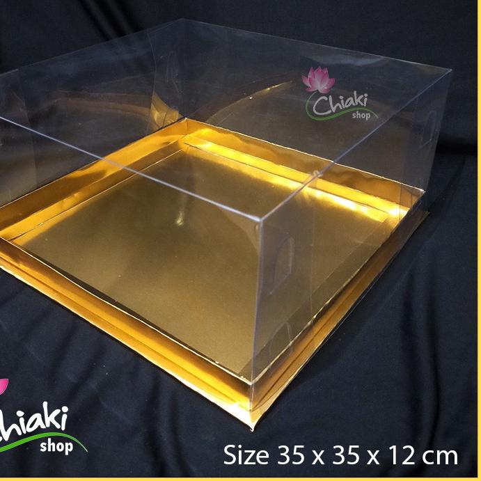 

♔ Box Mika Gold Cupcake isi 16 uk 35x35x12 Donat Dus Kue Kardus Emas Muffin Cake Pudding Karton Chiaki ➵