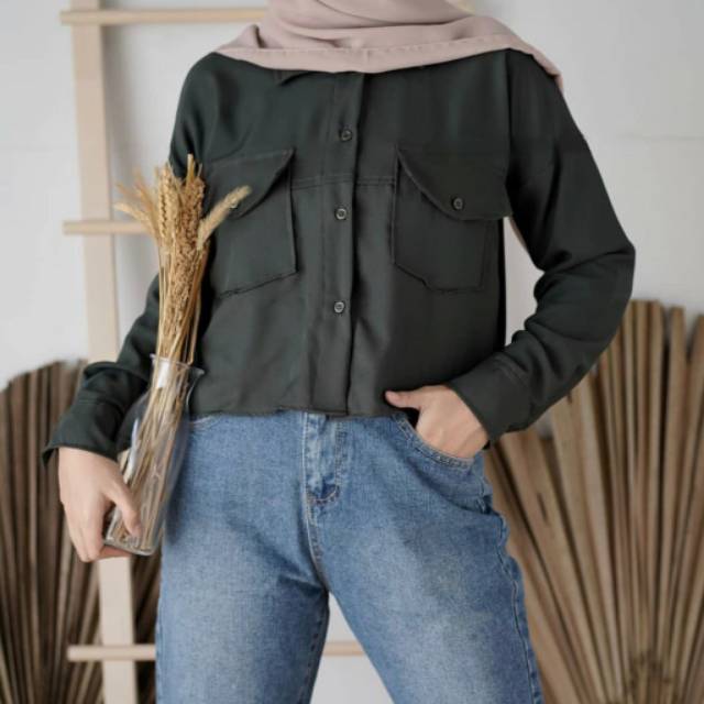 KEMEJA WANITA POCKET HYENA-3