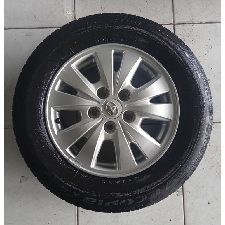 Velg Mobil Seken Oem original Toyota Inova Ring 15 H5x114,3 + Ban Bs 205 65 r15 Buat Carry L300 Gran