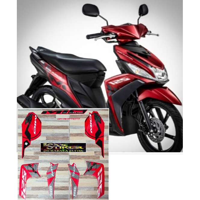 striping original Yamaha Mio M3 125 merah red tahun 2015
