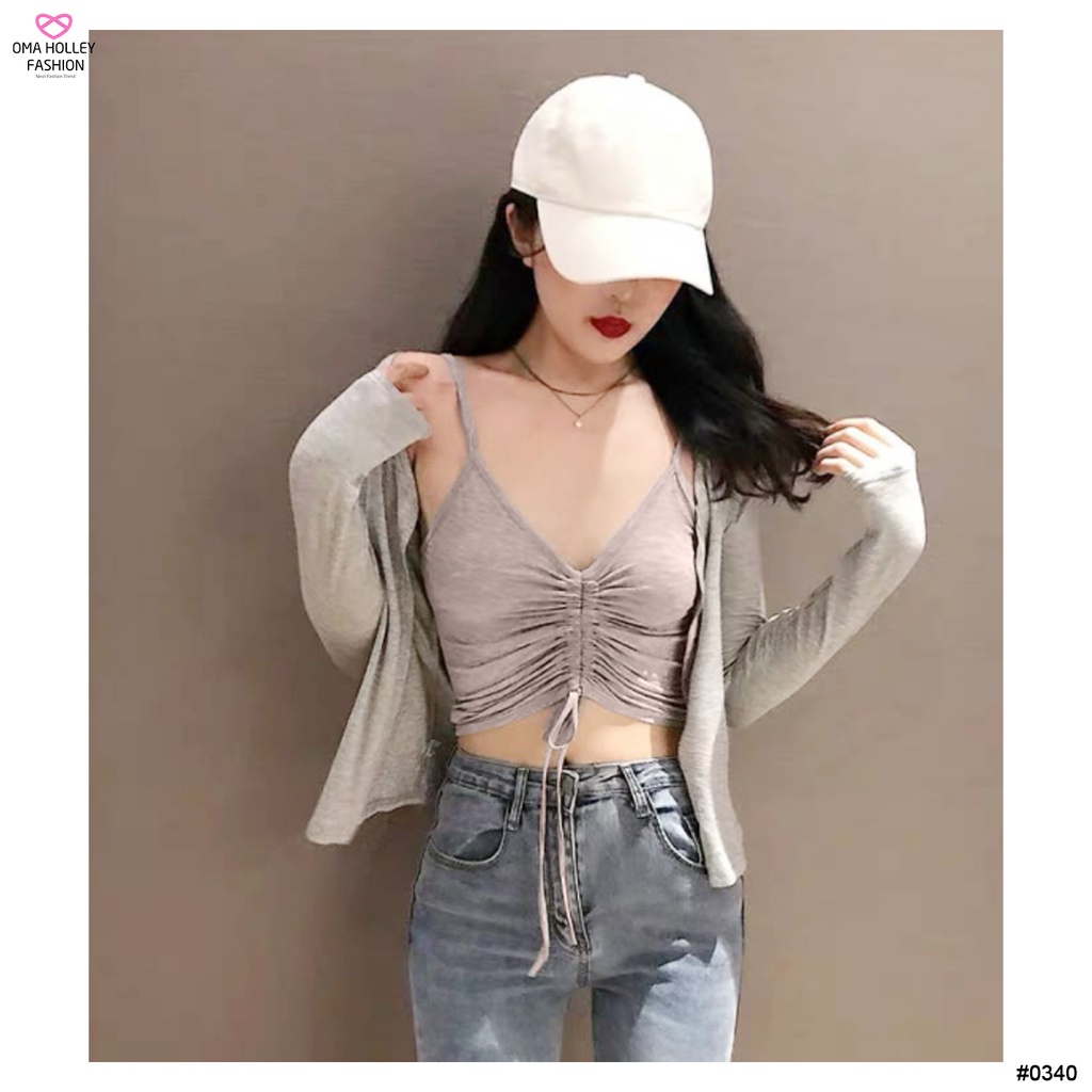 (COD) OH Fashion Yura Tanktop Tali Serut #0340